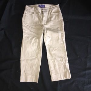 NYDJ Not Your Daughters Jeans Denim Capri 6 Khaki